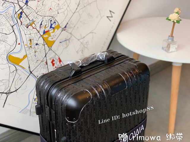 Dior x Rimowa驚豔聯名系列行李箱 RIMOWA限量版行李箱 日默瓦四輪拉杆箱 gdx1224